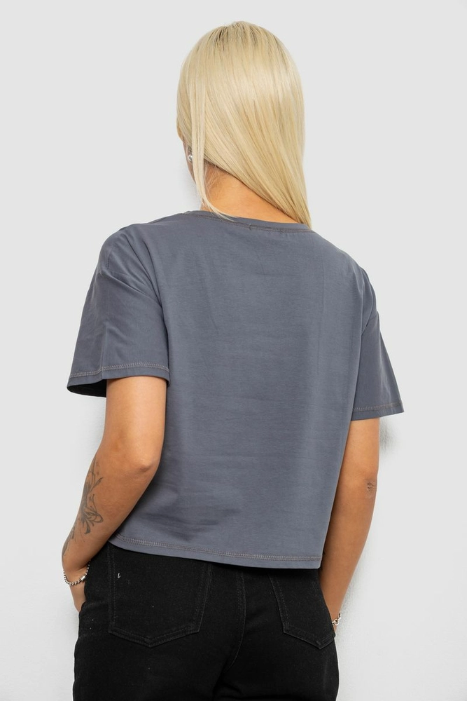 Купить Футболка женская с принтом, цвет серый, 221R9906 - Фото №4