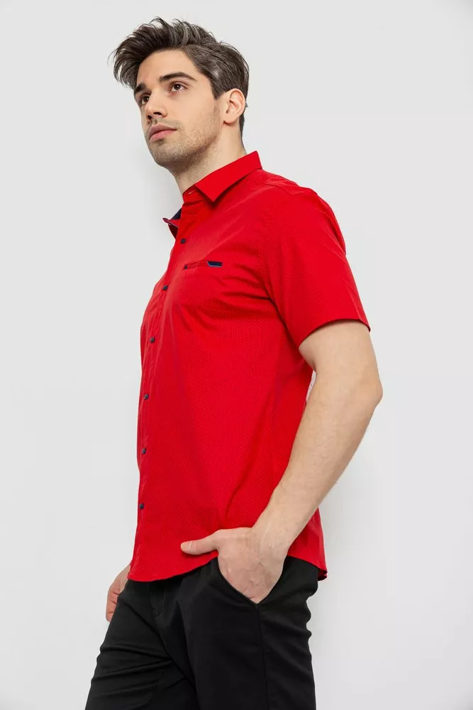 Купить Мужская рубашка с принтом, цвет красный, 186R7010 - Фото №3