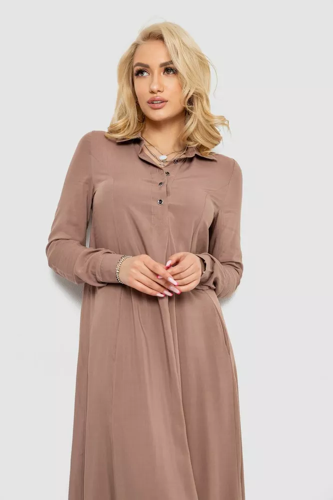 Купить Платье однотонное  -уценка, цвет мокко, 244R820-10-U оптом - Фото №2