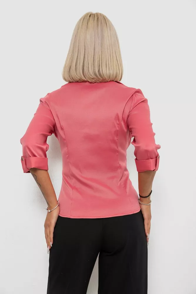 Купить Рубашка классическая в полоску  -уценка, цвет коралловый, 230R643-U-119 оптом - Фото №4