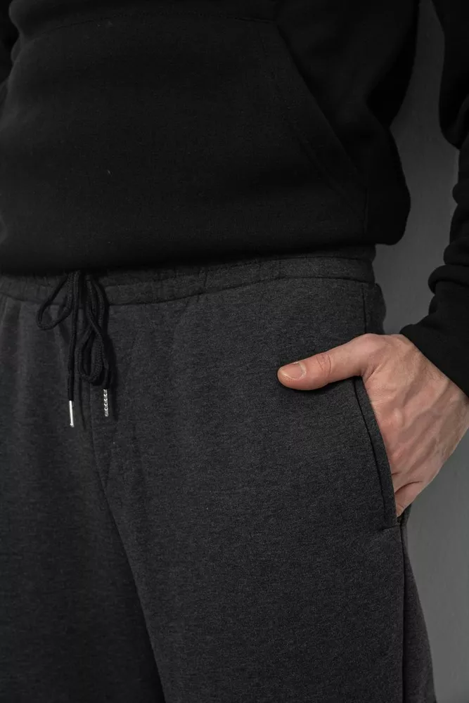 Купити Спортивні штани чоловічі на флісі  -уцінка, колір грифельний, 129RA9997-U - Фото №5