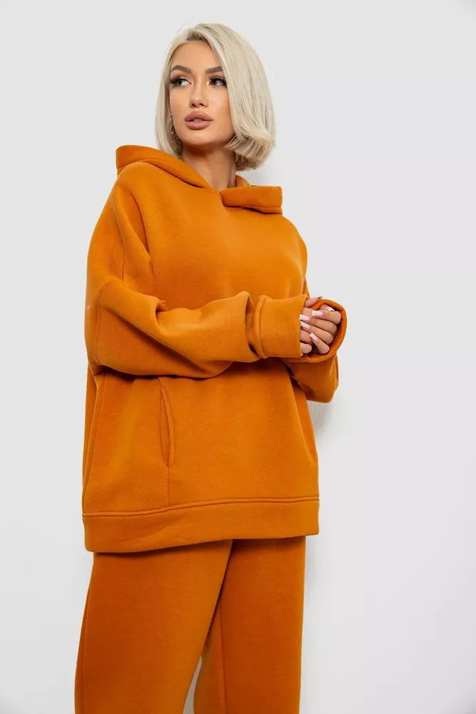 Купить Спортивный костюм женский на флисе, цвет терракотовый, 247R2011K - Фото №2