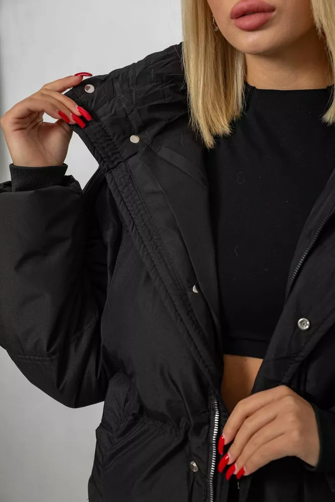 Купить Куртка женская зимняя короткая  -уценка, цвет черный, 244R983-U-2 - Фото №6