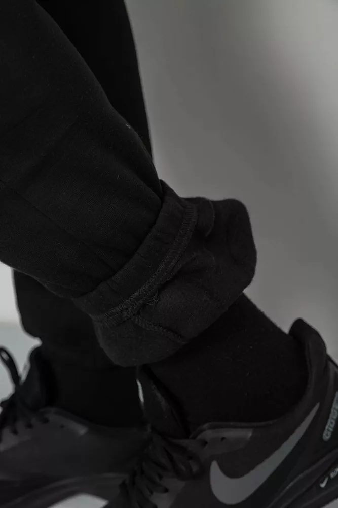 Купити Спортивні штани чоловічі на флісі  -уцінка, колір чорний, 129RA9997-U-3 оптом - Фото №7