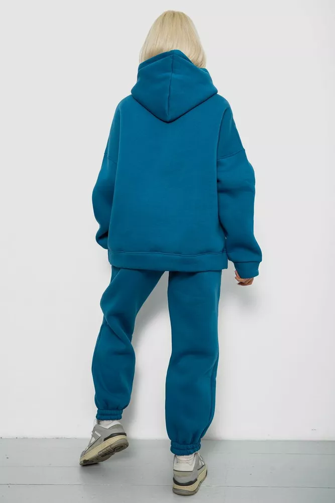Купить Спортивный костюм женский на флисе, цвет петроль, 247R2011K - Фото №4