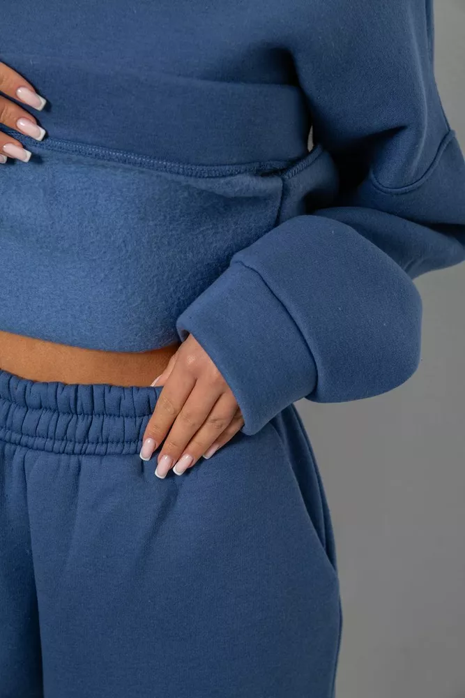 Купить Спортивный костюм женский на флисе, цвет джинс, 247R2011K - Фото №6