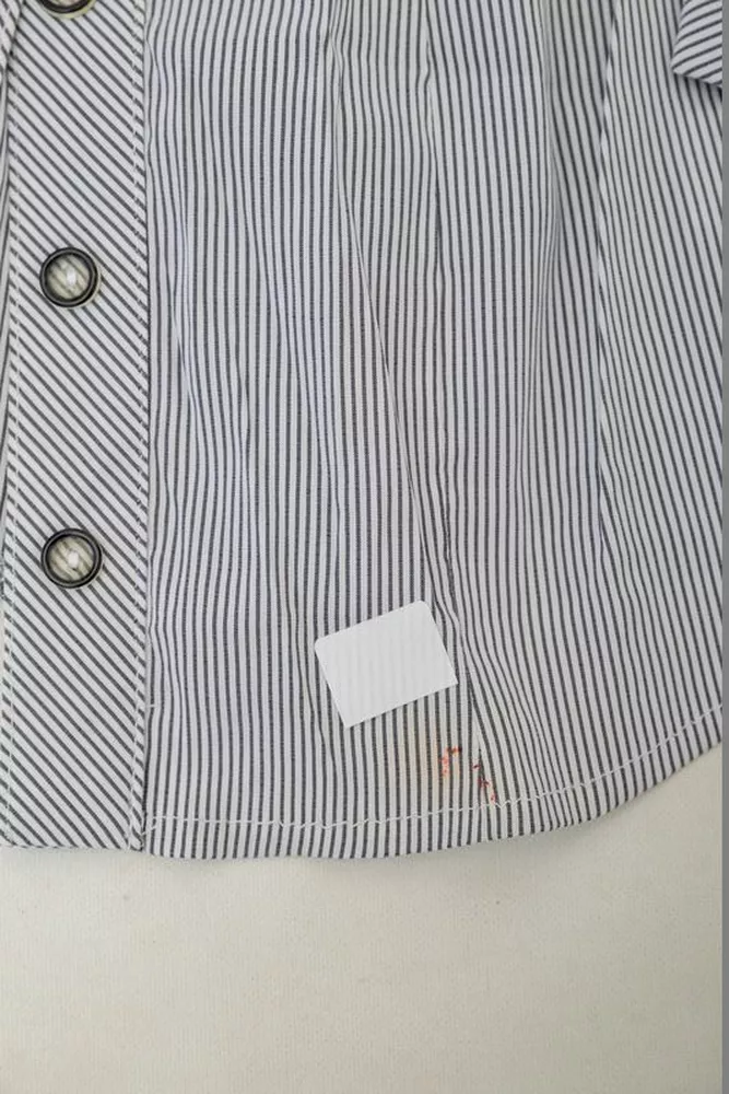Купить Рубашка классическая в полоску  -уценка, цвет бело-серый, 230R643-1-U-20 - Фото №6