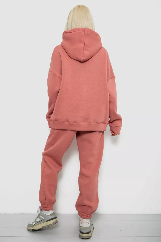 Купить Спортивный костюм женский на флисе, цвет пудровый, 247R2011K - Фото №4