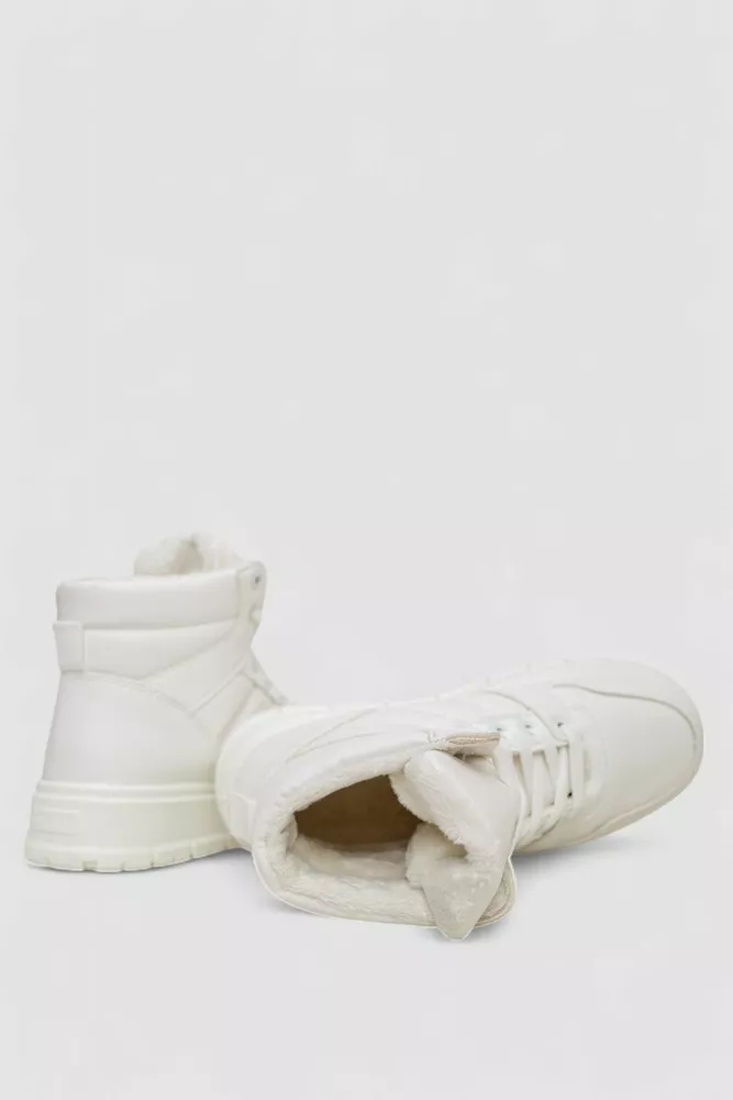 Купить Кроссовки женские зимние на меху  -уценка, цвет белый, 248RMB03-U-3 оптом - Фото №5