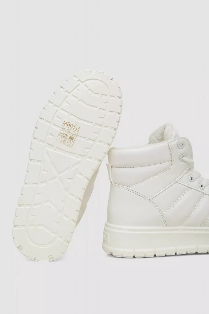 Купить Кроссовки женские зимние на меху  -уценка, цвет белый, 248RMB03-U-3 оптом - Фото №7