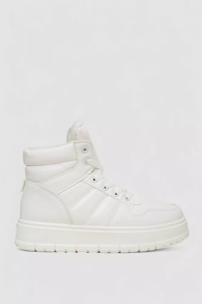 Купить Кроссовки женские зимние на меху  -уценка, цвет белый, 248RMB03-U-3 оптом - Фото №1