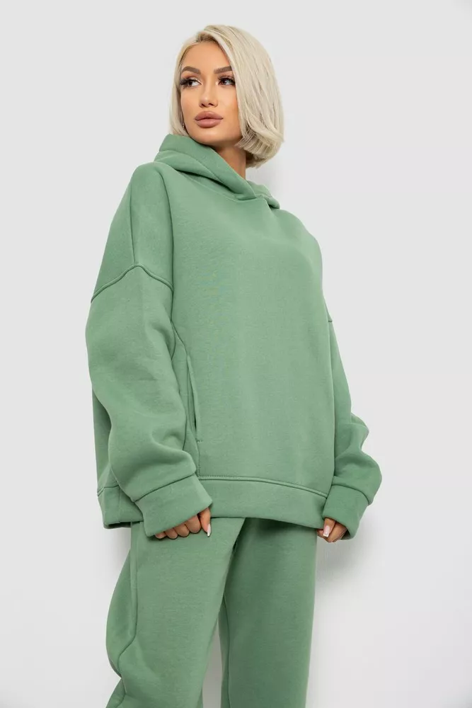 Купить Спортивный костюм женский на флисе, цвет оливковый, 247R2011K - Фото №2