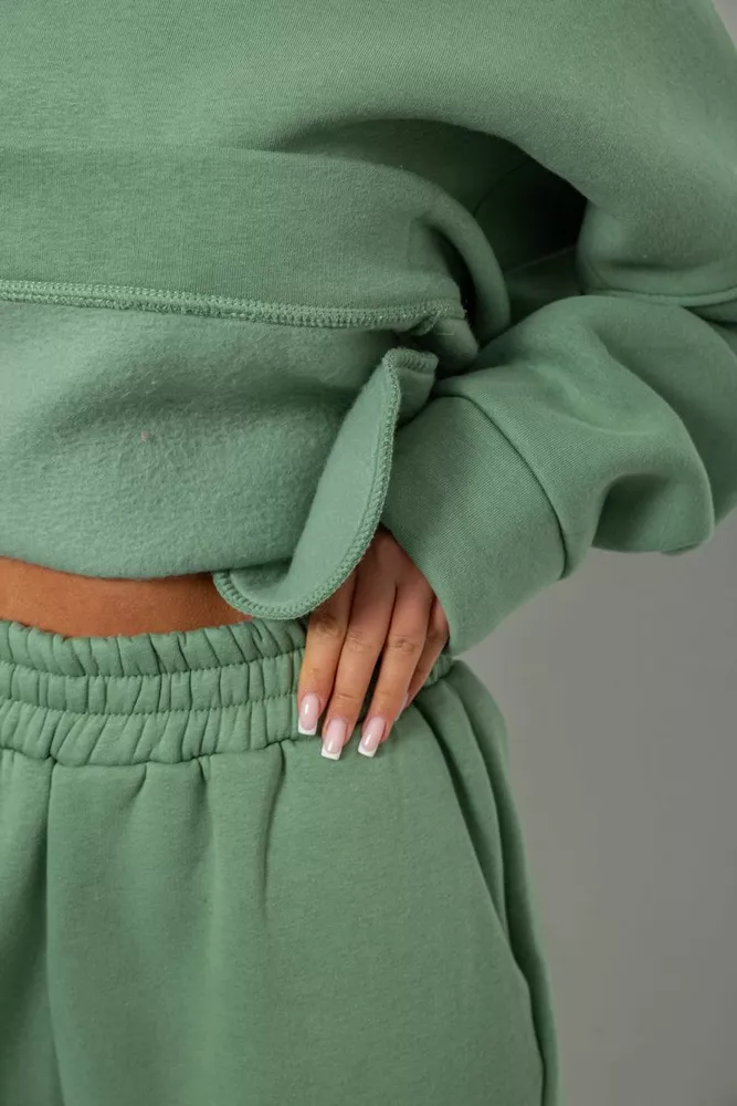 Купить Спортивный костюм женский на флисе, цвет оливковый, 247R2011K - Фото №6