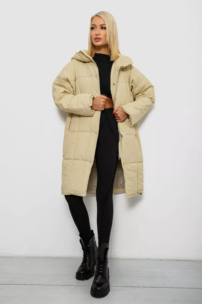 Купить Куртка женская зимняя  -уценка, цвет бежевый, 244R8832-U-1 оптом - Фото №3