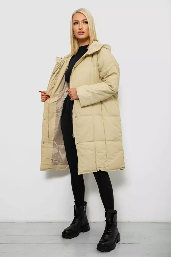 Купить Куртка женская зимняя  -уценка, цвет бежевый, 244R8832-U-1 оптом - Фото №4