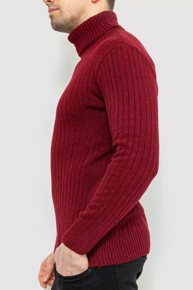 Купити Гольф чоловічий  -уцінка, колір бордовий, 238R57115-U-3 - Фото №3