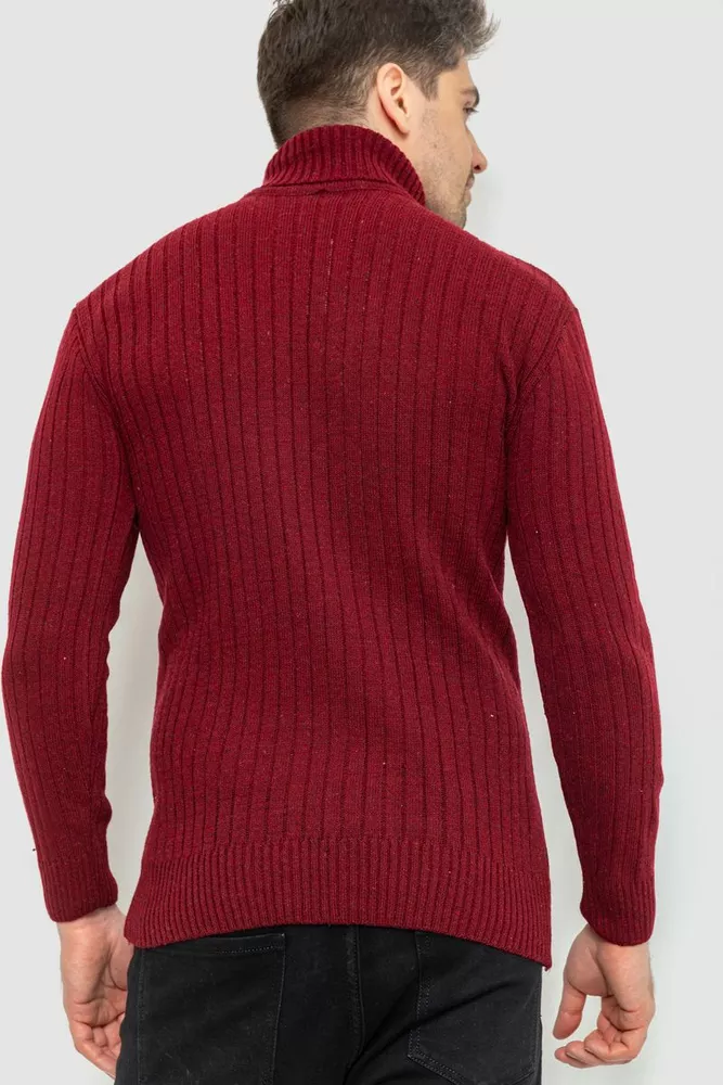 Купити Гольф чоловічий  -уцінка, колір бордовий, 238R57115-U-3 - Фото №4