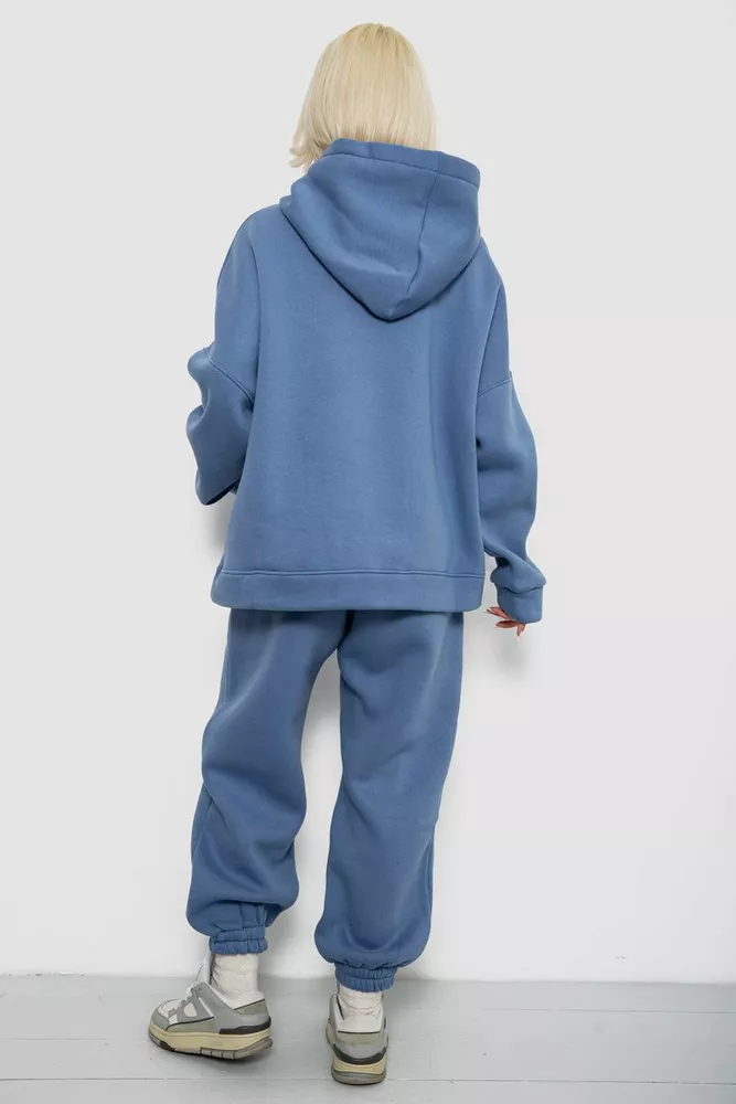 Купить Спортивный костюм женский на флисе, цвет голубой, 247R2011K - Фото №4