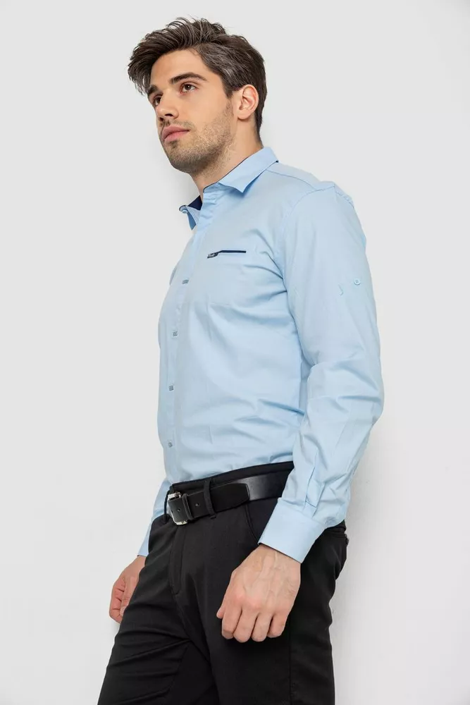 Купити Сорочка чоловіча  -уцінка, колір блакитний, 214R7008-U-2 - Фото №3