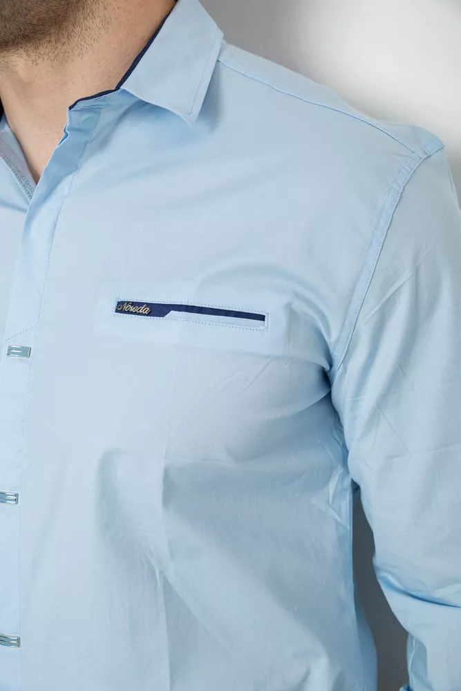 Купити Сорочка чоловіча  -уцінка, колір блакитний, 214R7008-U-2 - Фото №5