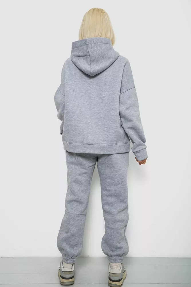 Купить Спортивный костюм женский на флисе, цвет светло-серый, 247R2011K - Фото №4