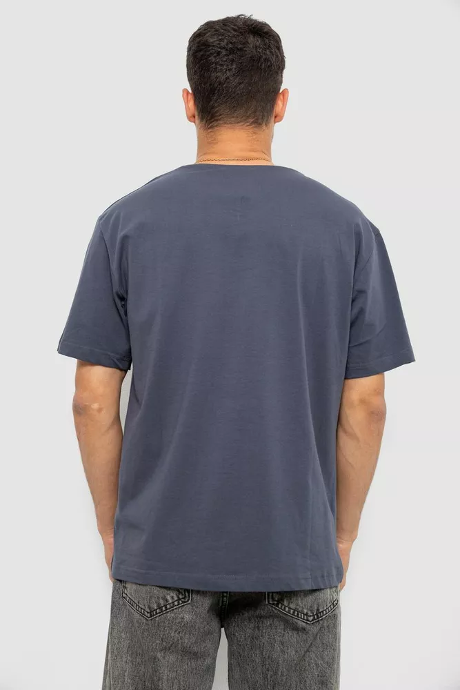 Купити Футболка чоловіча однотонна, колір сірий, 244R6312 - Фото №4