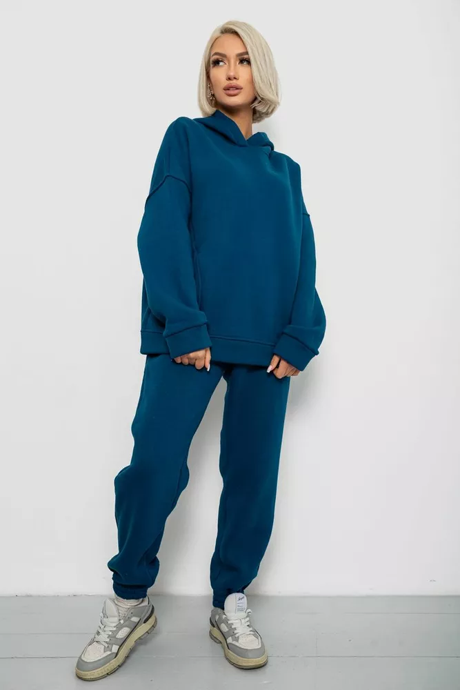 Купить Спортивный костюм женский на флисе, цвет синий, 247R2011K - Фото №1