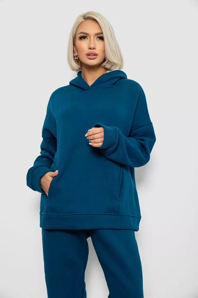 Купить Спортивный костюм женский на флисе, цвет синий, 247R2011K - Фото №2