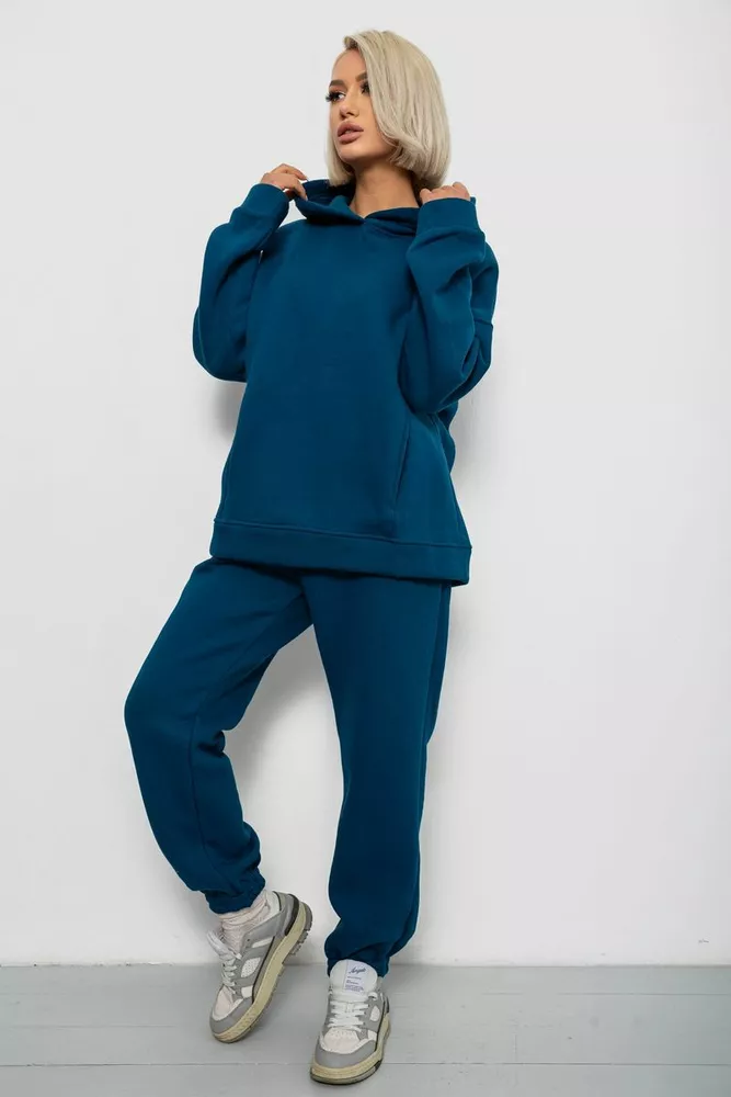 Купить Спортивный костюм женский на флисе, цвет синий, 247R2011K - Фото №3