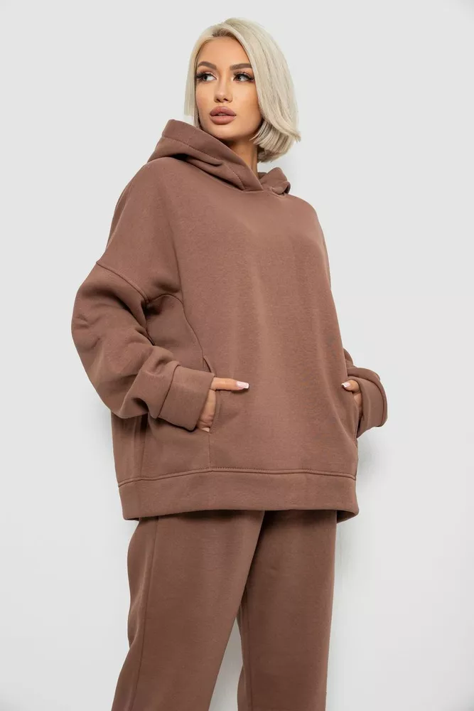 Купить Спортивный костюм женский на флисе, цвет мокко, 247R2011K - Фото №2