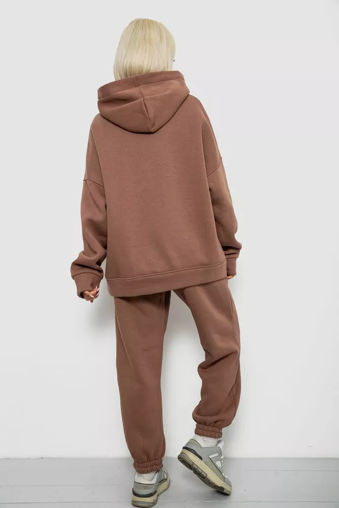 Купить Спортивный костюм женский на флисе, цвет мокко, 247R2011K - Фото №4