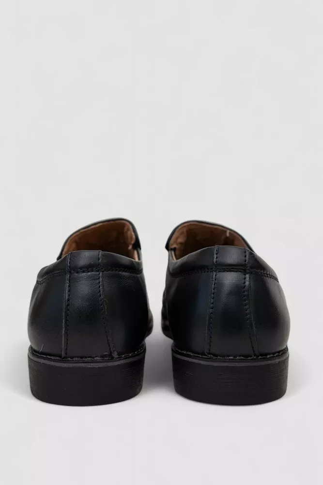 Купить Туфли мужские с перфорацией, цвет темно-синий, 243RC302 оптом - Фото №4