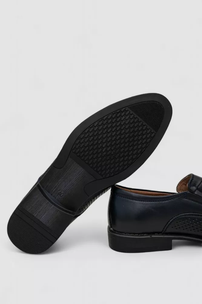Купить Туфли мужские с перфорацией, цвет темно-синий, 243RC302 оптом - Фото №5