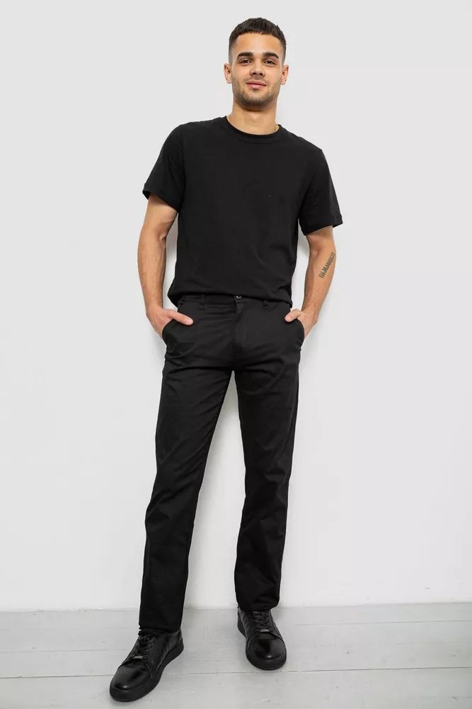 Купити Штани чоловічі класичні, колір чорний, 243RY353 - Фото №2