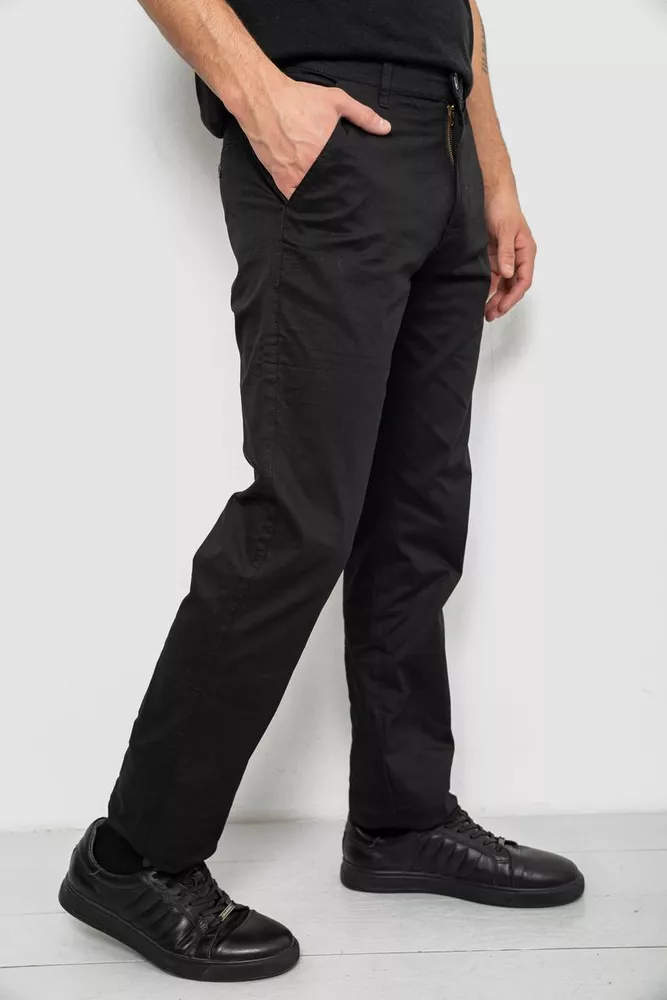 Купити Штани чоловічі класичні, колір чорний, 243RY353 - Фото №3