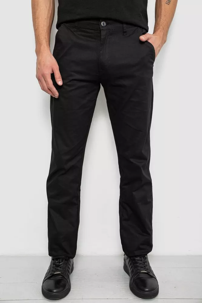 Купити Штани чоловічі класичні, колір чорний, 243RY353 - Фото №1