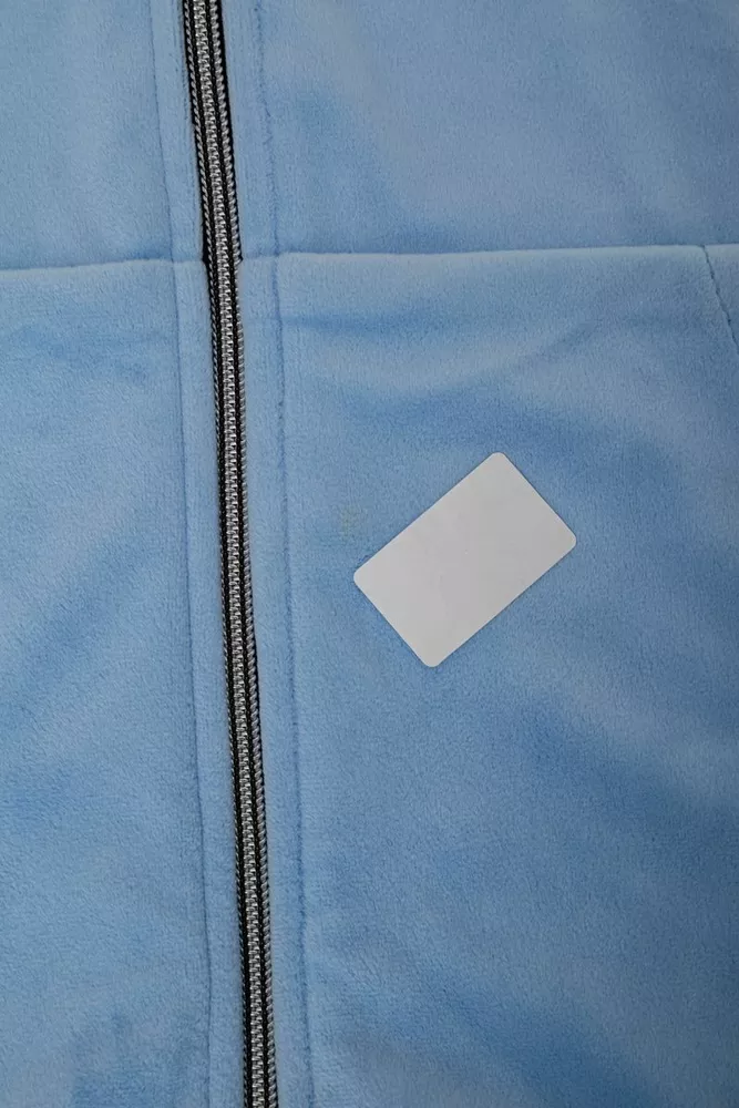 Купить Спортивный костюм женский велюровый  -уценка, цвет голубой, 177R018-U-5 - Фото №7