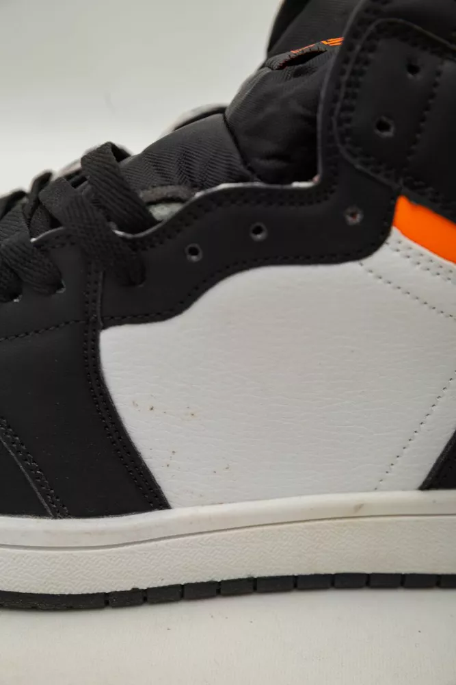 Купити Кросівки чоловічі зимові на хутрі  -уцінка, колір чорно-помаранчевий, 248RH1010-3-U-1 - Фото №7