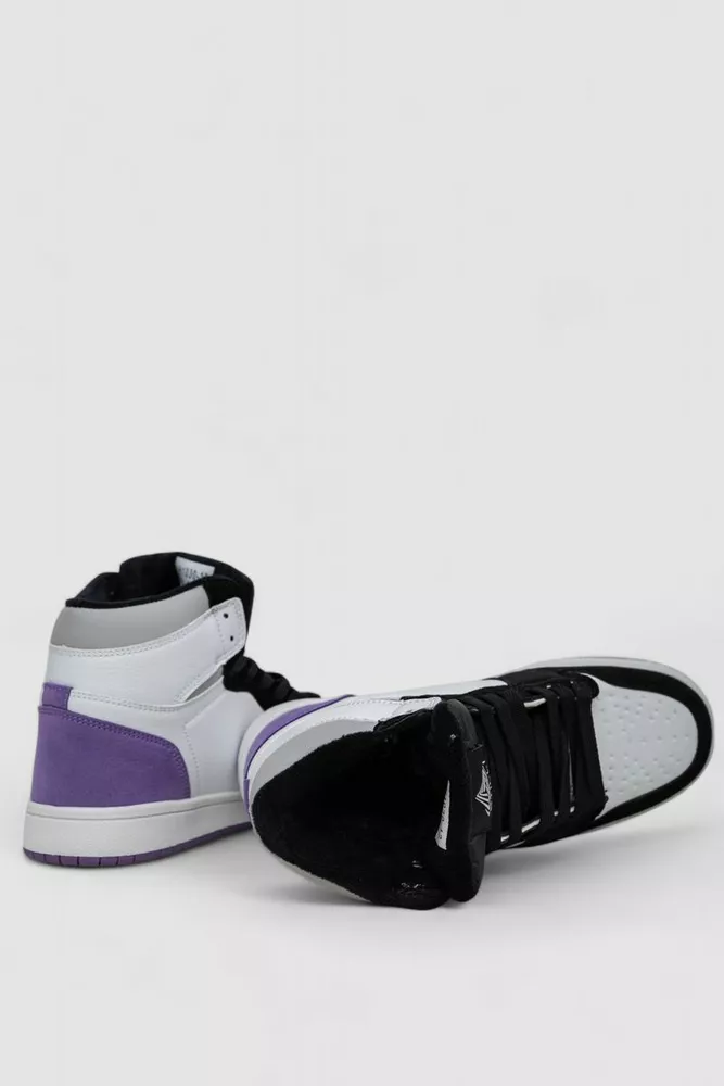 Купити Кросівки жіночі зимові на хутрі  -уцінка, колір біло-бузковий, 248RH1030-U-2 - Фото №5