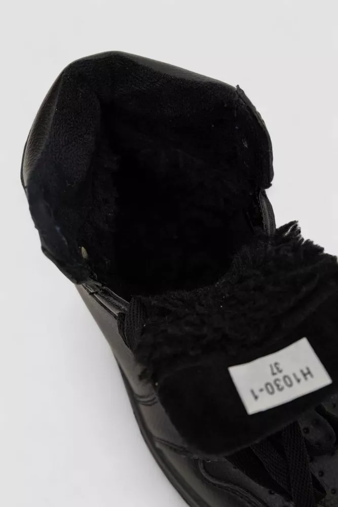 Купить Кроссовки женские зимние на меху  -уценка, цвет черный, 248RH1030-1-U - Фото №6