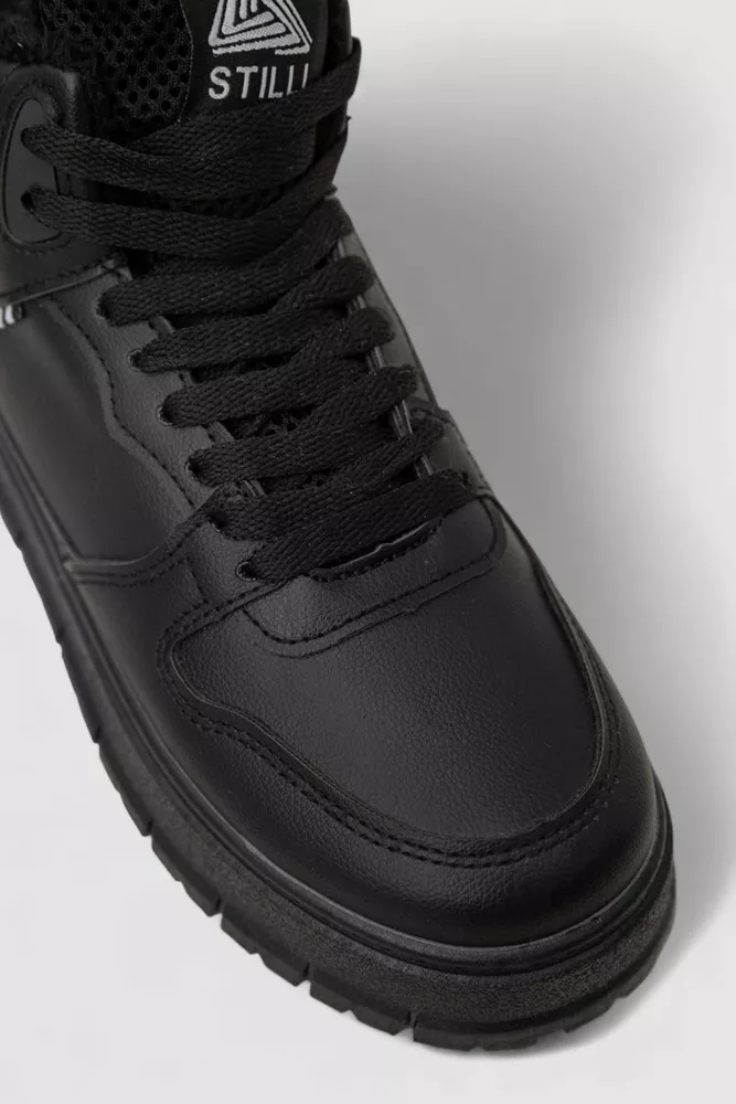 Купить Кроссовки женские на меху, цвет черный, 248RMB09 - Фото №2