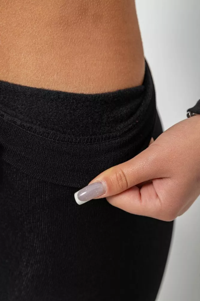 Купить Колготы женские утепленные на флисе, цвет черный, 139RB868W - Фото №6