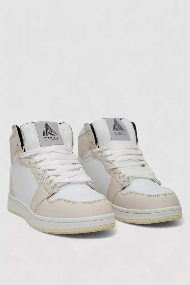 Купить Кроссовки женские зимние на меху  -уценка, цвет бело-бежевый, 248RH1030-U-3 - Фото №3