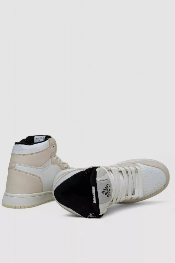 Купить Кроссовки женские зимние на меху  -уценка, цвет бело-бежевый, 248RH1030-U-3 - Фото №5