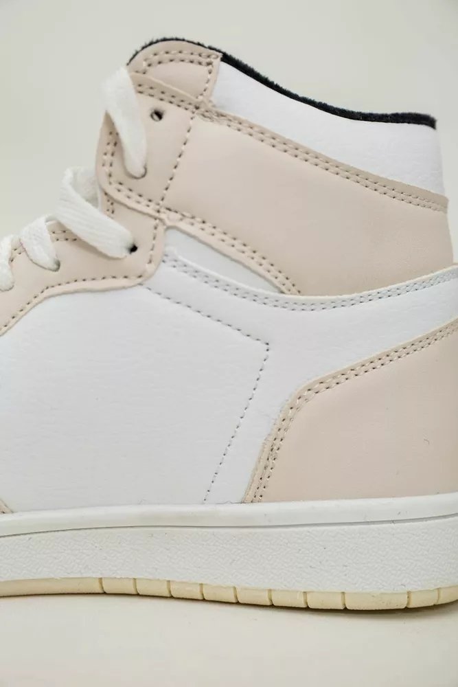 Купить Кроссовки женские зимние на меху  -уценка, цвет бело-бежевый, 248RH1030-U-3 - Фото №9