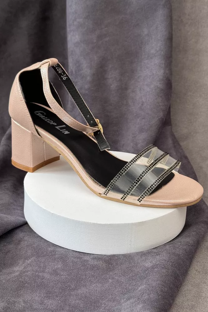 Купить Босоножки женские, цвет пудровый, 243RE286 - Фото №3