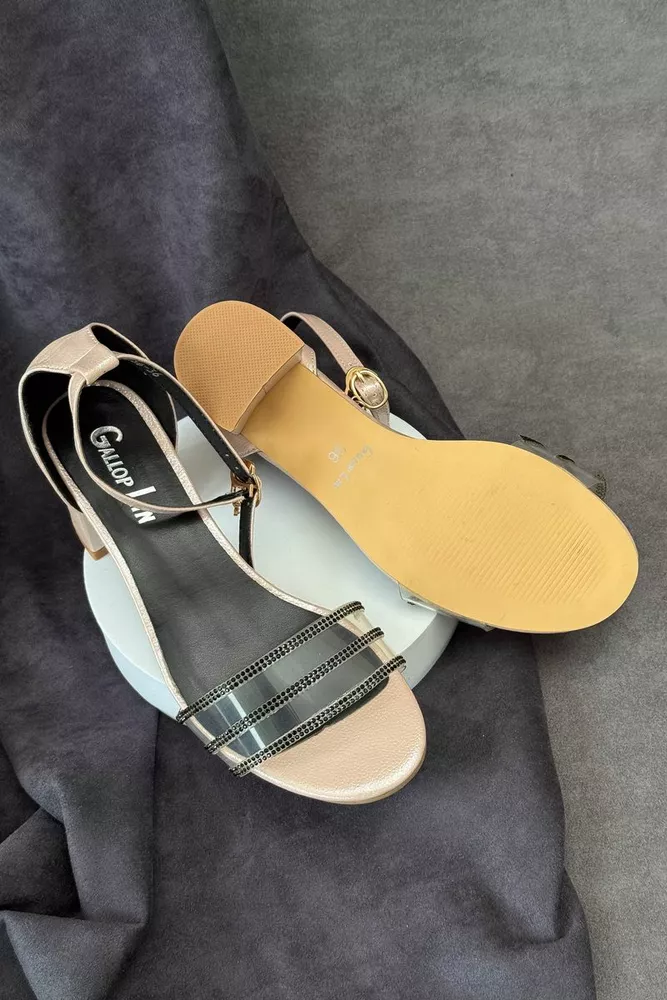 Купить Босоножки женские, цвет пудровый, 243RE286 - Фото №5