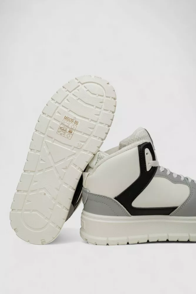 Купити Кросівки жіночі зимові на хутрі, колір сіро-білий, 248RMB09 - Фото №5