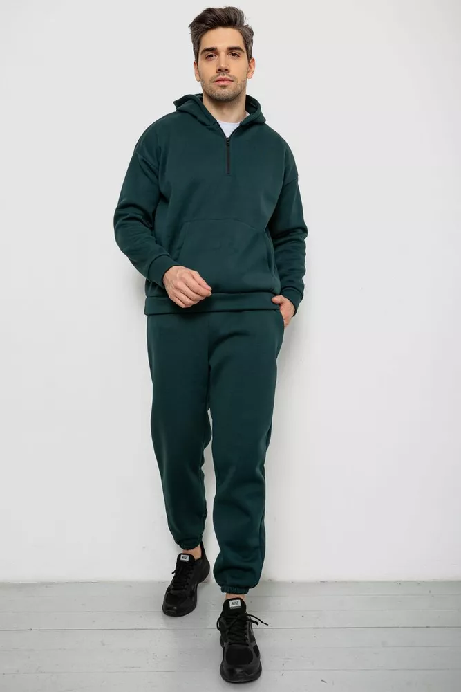 Купить Спортивный костюм мужской на флисе., цвет зеленый, 238R030 - Фото №1