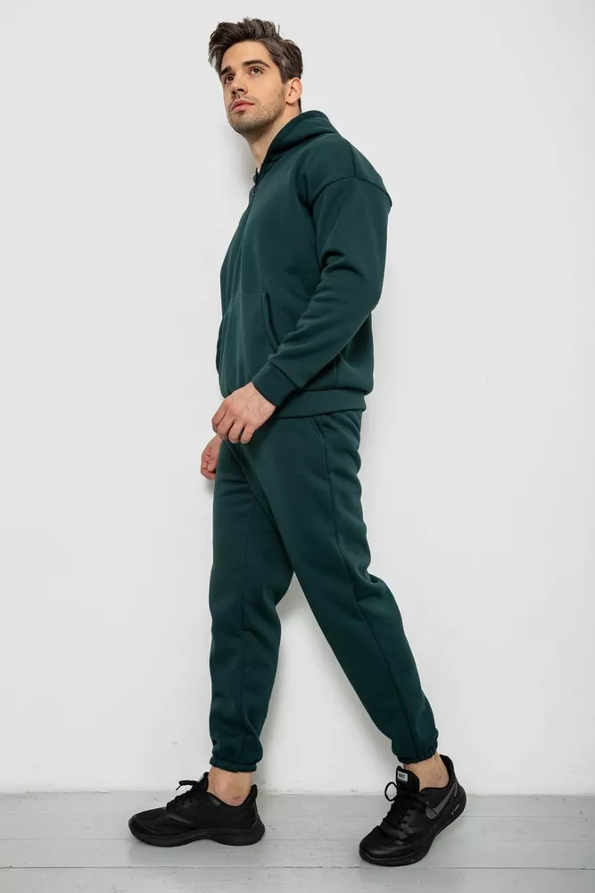 Купить Спортивный костюм мужской на флисе., цвет зеленый, 238R030 - Фото №3